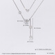 Laomiao PT950 platinum necklace for women platinum small waist pendant broken ice clavicle chain broken ice ice set chain for girlfriend platinum Y-shaped tassel small waist set chain about 8.49g