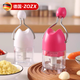 ZOZX manual garlic puller multi-function chopper cooking machine household mini seasoning garlic pounding garlic minced garlic minced garlic Yuanqi rose red garlic minced minced artifact hand-cranked without splashing