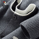 Woodpecker winter thickened half-open Henry collar sweater for men 2025 autumn and winter new high-end knitted warm sweater light gray M