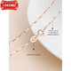Ancient quality 18K rose gold necklace for women 925 color gold without pendant clavicle chain single chain starry chain snake light bead chain 45cm