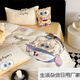 Spongebob cartoon style cute soft lamb velvet + milk velvet four-piece winter thickened warm bedding milk velvet-SpongeBob SquarePants bed sheet 1.5m (quilt cover 200*230cm)
