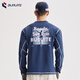 BURUITE cycling clothing men's spring and autumn 2025 new long-sleeved T-shirt running sportswear quick-drying cycling clothing jacket navy blue M recommended weight 100-120Jin Jin equals 0.5 kg