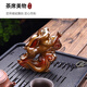 Perfect Rabbit Fei Meng Jin Rabbit Tea Pet Ornament Boutique Tea Pet Decoration for the Twelve Zodiac Year of the Rabbit Decoration Changes Color When Heat Rabbit Fei Fei Meng Jin - Color Changing Model - Gold