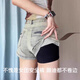 Safety pants for women, anti-exposure, summer thin ice silk seamless underwear, two-in-one butt lift shorts, wedding dress, jk inner pants, white + white, two pack, 7A antibacterial, no need to wear underwear, M recommended 70-90Jin Jin equals 0.5kg