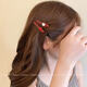 Cute little apple bangs hairpin, broken hairpin, ankora red, high-looking side clip, hair accessory, 1 apple + 1 half apple