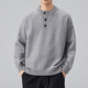 Plunging Henry collar sweater for men in autumn, loose and casual, lazy style, long-sleeved bottoming shirt for men BM2839 black XL recommended 145-160Jin Jin is equal to 0.5 kg