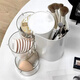 Rotating powder puff storage box dust-proof desktop beauty egg air cushion lipstick makeup brush multi-layer storage rack storage tube two-layer rotating pink powder puff makeup brush storage