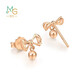 Chow Sang Sang 18K color gold stud earrings, mint series bow, women's model 92795E pricing