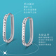 Wanfulong PT950 platinum earrings, platinum earrings, earrings, wheels, a pair of birthday gifts for girlfriend and wife, PT platinum 950, one thing, one certificate, one pair 2.39g