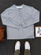 Light gray henley collar long-sleeved t-shirt for men in autumn and spring trendy brand inner cotton bottoming shirt American heavyweight polo sweatshirt gray upgraded model M