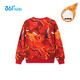 361 New Year's clothing New Year's children's sweatshirt 26 spring boys 3-14 years old plus velvet warm printed top red 140
