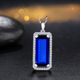 Reza quality tanzanite pendant sapphire pendant silver plated 18k gold inlaid colored gemstone necklace colorful treasure