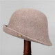 Fangchi Hat Women's Autumn and Winter Mother's Versatile Solid Color Curly Face Showing Small Fisherman Hat Fashionable Warm Woolen Basin Hat Mocha Color M(56-58cm)
