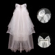 Wedding Super Fairy Big Bow Veil Wedding Bridal Proposal Proposal Short Photo Props Sticky Rhinestone Headwear Hair Comb Style Curly Rhinestone Big Bow Length Approximately 65cm 60cm-80cm