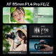 Viltrox 85mm F1.4 Pro full-frame autofocus portrait lens with large aperture is suitable for FE mount Z mount ZF Z5II Z6III A7C2 A7M4 mirrorless camera AF 85mm F1.4 Pro FE (Sony port) official standard