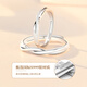 Lao Fengxiang Mobius Pure Silver Couple Ring Confession Proposal Ring Jewelry Valentine's Day Birthday Gift Girlfriend Wife Jingsuda 999 Pure Silver*Mobius Endless Love Ring