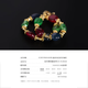 RUOHUA Sansheng Chain 5.5-6.5mm Gypsophila Ruby Bracelet Women's Sapphire Bracelet 18K Gold Gift Ruby/Sapphire Bracelet 16cm