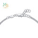 Chow Sang Sang Pt950 platinum Love Decode four-leaf clover bracelet for women 89582B pricing 19 cm