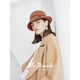 Mr DUCK autumn French style curled top hat Australian elegant fisherman basin hat for women with large head circumference MW36668-Ancient tea brown (retro basin hat) M (55-58cm)