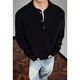 PTAT American retro Henry collar sweater for men in winter, high-end loose casual men's bottoming sweater for men Q7142 floral gray XL