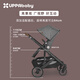 UPPAbabyCRUZ stroller, high view, two-way, sit and lie down, easy to fold, baby stroller CRUZ V2+, gray pink - new product upgrade