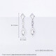 Lao Fengxiang platinum earrings wheat ears earrings as gifts for girlfriends platinum jewelry platinum jewelry about 3.84g