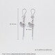 Lao Fengxiang platinum earrings curved hook pt950 ingot abacus platinum earrings for girlfriend and wife holiday birthday gift 2025 about 3.4g one pair