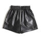 Haining Genuine Leather Shorts Women's 2025 Autumn New Casual Versatile Wide Leg Pants Sheepskin High Waist Slim Boot Pants Black XL