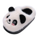 Zi Jiafu Children's Cotton Slippers Winter Men's and Women's Home Furry Slippers Cartoon Warm Baby Cotton Slippers 1-3-6 Years Old Shy Bear Slippers - Black and White (without heel) 26-27 yards, inner length 16.5, about 3-4 years old