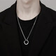 Mobius necklace men's trendy brand versatile sense niche high-end men's chain men's sweatshirt chain side chain