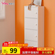 Yameile floor-standing bookshelf simple bookcase with door bedroom study balcony bay window storage small cabinet four doors