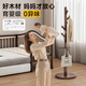 Wenna solid wood coat rack solid wood floor hanging clothes rack bedroom clothes rack walnut color round bottom