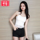 LangSha's new 2024 spring and summer camisole lace vest women's short style inner slim fit outer wear navel-baring sexy bottoming shirt off-white (strap style) 1 piece M (90100Jin Jin is equal to 0.5 kg)