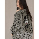 Beiyan couple pajamas for men and women in autumn and winter Mickey thickened warm coral velvet leopard print home clothes flannel suit can be worn outside F60716 Women's M