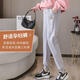 Maternity pants, spring and autumn outer wear, loose large size, belly support and leggings, pregnancy pants, trousers, casual pants, light gray L (105-120Jin Jin is equal to 0.5kg)