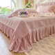 Yalu Korean lace baby velvet bed skirt four-piece set winter double-sided milk velvet warm bed sheet quilt cover three-piece set Chanel Garden-Pink Jade bed cover 1.5m four-piece set