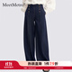 MeetMetro Maier Loose Casual Jeans Women's 2025 Autumn New Fashion Versatile Wide Leg Pants Denim Blue S