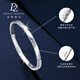 Duozun pt950 genuine platinum bracelet for women semi-solid small daisy bracelet new platinum bracelet birthday Chinese Valentine's Day gift inner diameter 57mm 21-22g face width about 4.5mm