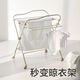Diaper table, baby table, multifunctional diaper changing, touching, bathing, portable foldable crib, 1 piece, equipped with 2 mesh pockets + 1 small water basin, 1 winter green