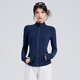 LULULOMDDW Autumn and Winter Yoga Jacket Women's Stand Collar Zipper Running Cycling Fitness Wear Pilates Training Sports Top Long Sleeve Blue L
