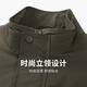 Dances with Wolves Windproof Stand Collar Jacket Men's 2025 Autumn and Winter New Commuting Anti-wrinkle High-Quality Casual Youth Loose Jacket 1078 Military Green 203 L (175)