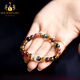 Bailuoqi Brazilian old mineral material full-color tourmaline bracelet beads jewelry simple women's bracelet gift beads 12mm
