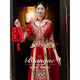 ROAR UTHAUG Xiuhe Wedding Dress Bridal 2024 New Wedding Chinese Wedding Dress Toast Suit Small New Chinese Style Xiuhe Peony High-End Soft Velvet (No Headgear) S