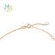 Chow Sang Sang Wing series lucky four-leaf clover rose gold women's K gold clavicle necklace 91870N47 cm
