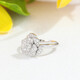 Nine-petal Pt900 luxury platinum diamond ring