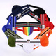 Clever -Menmode Europäischer und amerikanischer Männer Sport Tanga Wide Gürtel atmungsaktive große Bag Bag Hüfte Doppelte Ticks Weiß 1 Streifen L (80-87 cm)