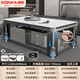 Konka Electric Heating Table Heating Coffee Table Lift Heating Table Fire Table Rectangular Living Room Heating Table Household Energy Saving Multifunctional Electric Stove Electric Coffee Table Heater Stove 1.38 Meter Aurora White + Invisible Furnace + Voice Control + Foot Warmer + USB Charging