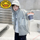 G.DUCKKIDS children's clothing boys summer sun protection clothing jacket 2025 new medium and large children summer boys thin breathable sun protection clothing gray 130 cm