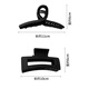 Jian Yingshu Black Simple Oversized Clips 2 Hairpins Back of Head Plate Hairpin Shark Clip Hairpin