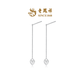 Lao Fengxiang New Product Yao Ling Series Feather Hollow Diamond Platinum Earrings Earrings for Women Gifts Feather Earrings 2.09